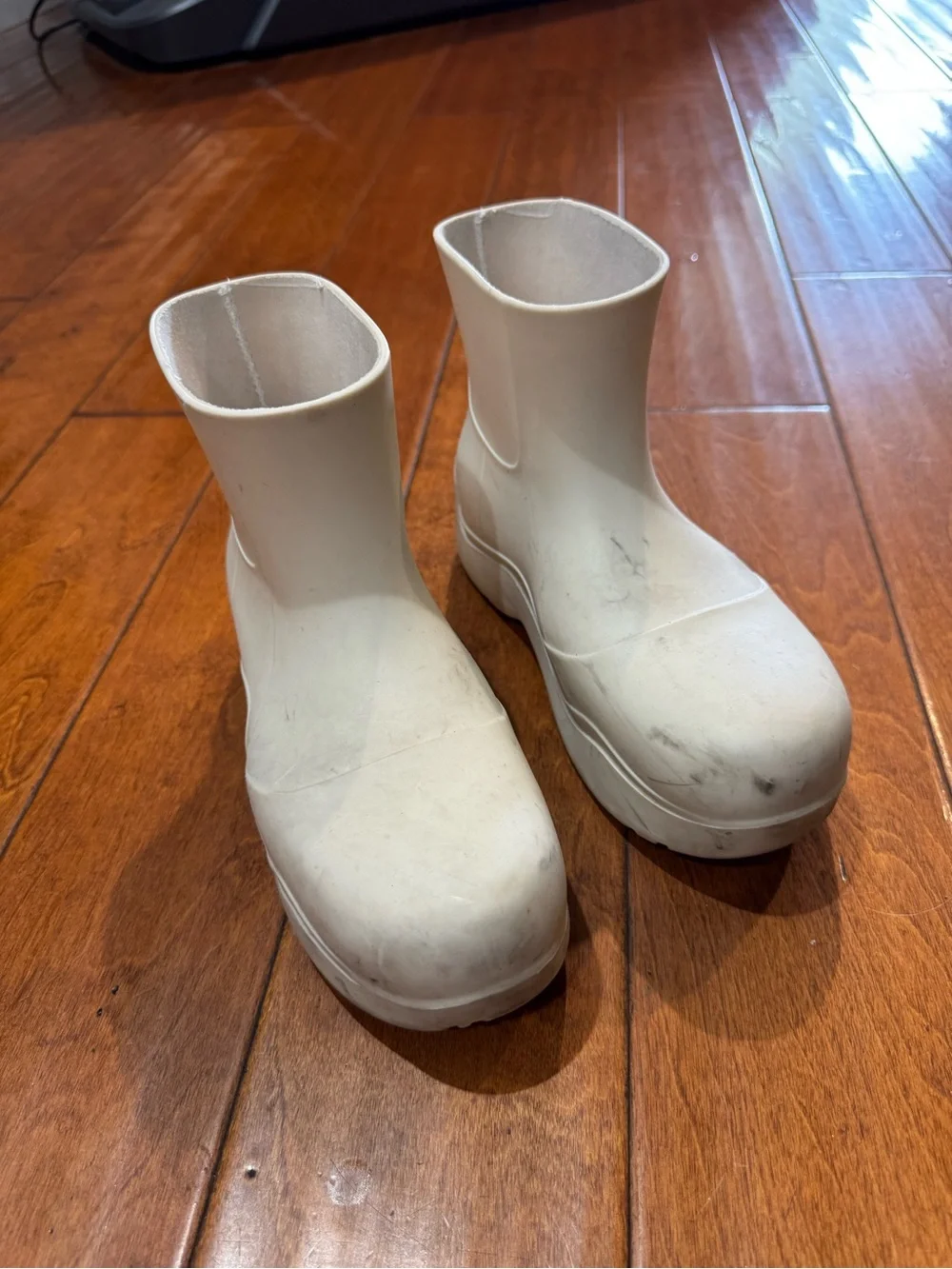 Bottega inspired puddle ankle boots